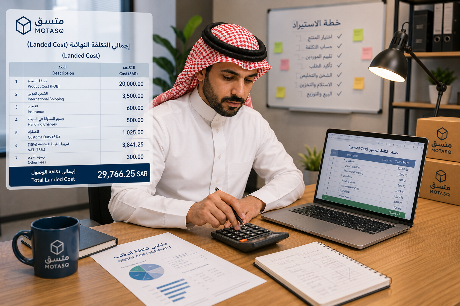 عناصر تكلفة المنتج: كيف تحسب Landed Cost بدقة وتحمي هامش ربحك